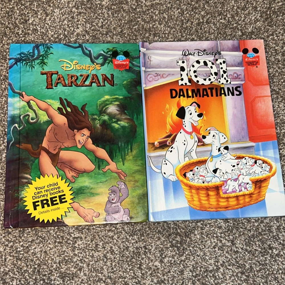 Disney lot of 2 books 1995 and 1999 vintage